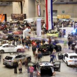 Overhead shot of show floor