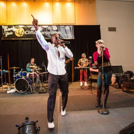 Musical performance at the auto show